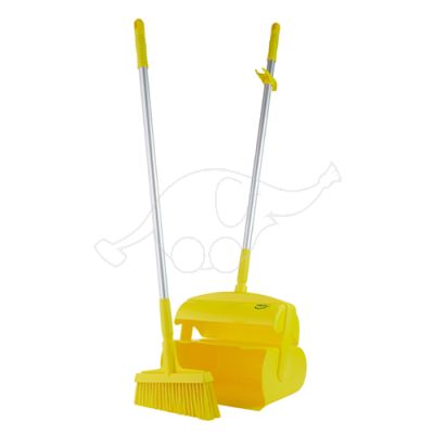 Vikan Dustpan set, closeable with broom, 370 mm, yellow