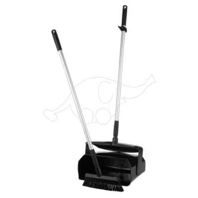 Vikan Dustpan set, closeable with broom, 350 mm, black