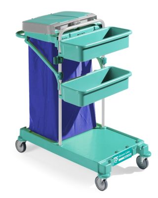 Cleaning trolley Green 50, Rilsan frame