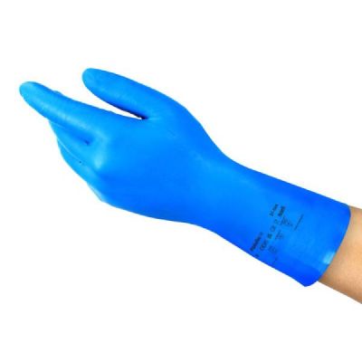 Soft nitrile glove AlphaTec 37-520 L/9, blue