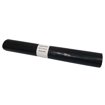 Garbage bag 200L black 10pcs/roll 900x1150x0,050mm
