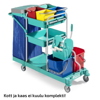 TTS uzkopšanas ratiņi Green 460, rilsan rāmis