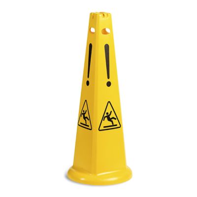 Pyramidal wet floor sign