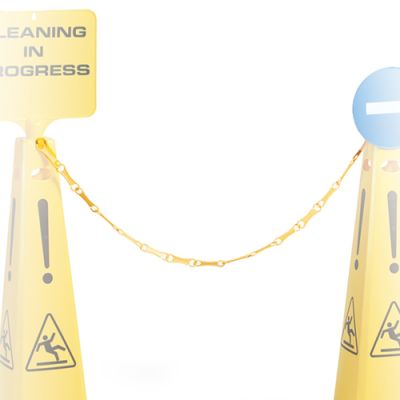 Plastic chain 1m for wet floor sign 66001, yellow