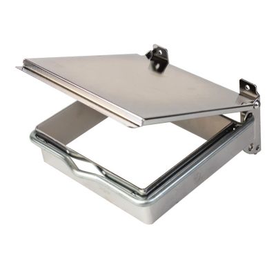 Sanitary bag holder with lid wallmounted, Metal