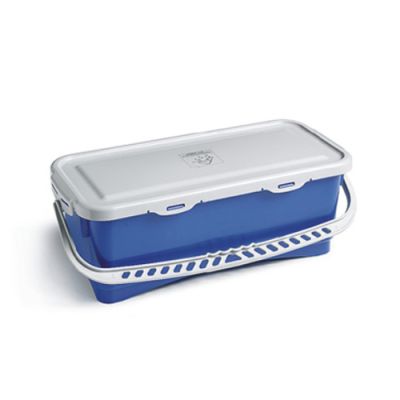 Bucket hermetic 10L  with lid and handle, blue