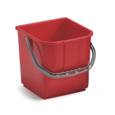Plastic bucket lt 25 red