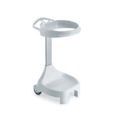 Bag holder Smile 120L wheels without lid, 2 wheels,  white