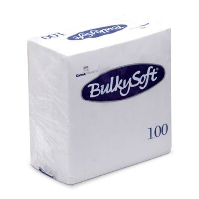 BulkySoft napkins 24x24cm, white, 2--ply, 1/4, 100pcs/pack