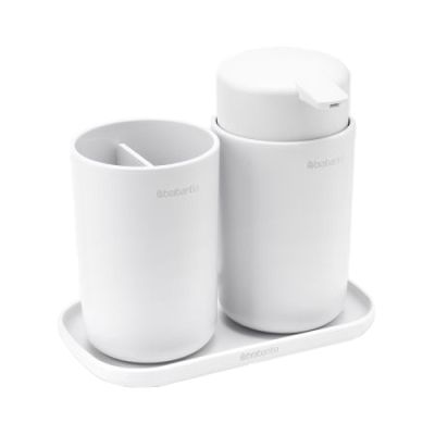 Brabantia bathroom organizer set of-3, white