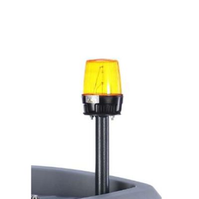 Flashlight on rod, yellow
