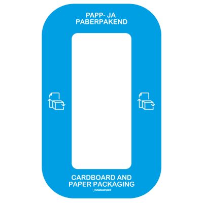 Waste sorting label Bin Multi PABER JA PAPP, blue