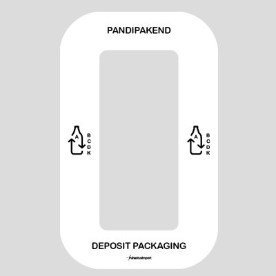 Waste sorting label Bin Multi PANDIPAKEND, white