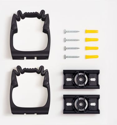 Toolflex One Holder, 2-pack incl wall adapters Black