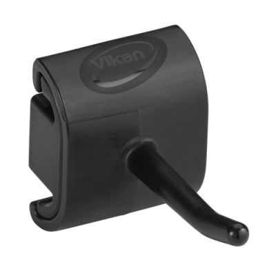 Vikan Hygienic Wall Bracket, SingleHook Module, Black