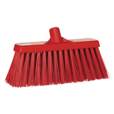 Vikan broom 330mm very hard, red