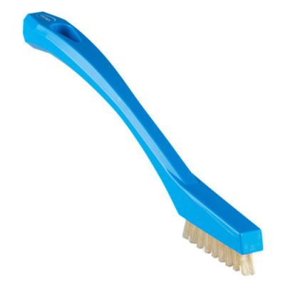 Vikan detail brush, 205 mm very hard, heat resistant, blue