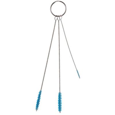Vikan brush kit 3pcs Ø2, Ø5, Ø6 mm, 150 mm, Soft, blue