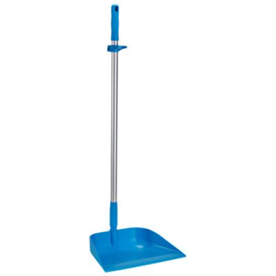 Vikan upright dustpan with handle 330x940mm, Blue