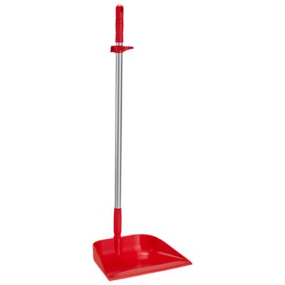Vikan upright dustpan with handle 330x940mm, Red