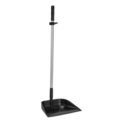Vikan upright dustpan with handle 330x940mm, Black