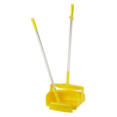 Vikan Dustpan set, closeable with broom, 350 mm, yellow