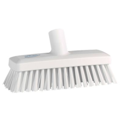 Compact Wall/deck scrub, 225mm, hard, white