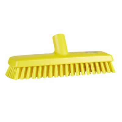 Compact Wall/deck scrub, 225mm, hard, yellow