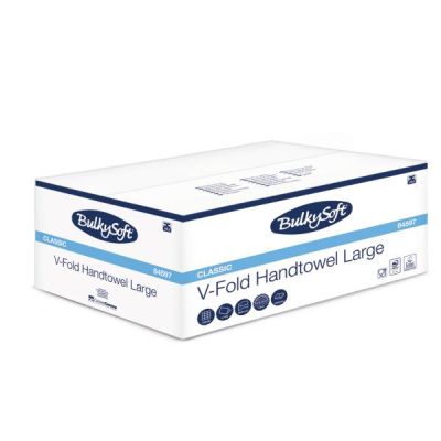 BulkySoft Classic V-fold handtowel 2-ply. 150 sheets