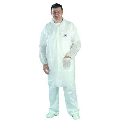 Disposable coat with studs , L