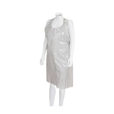 Disposable apron, white 30my, loose pck 100pcs