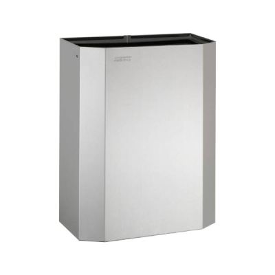Mediclinics paper bin with bag holder, 25 L, stainless steel
