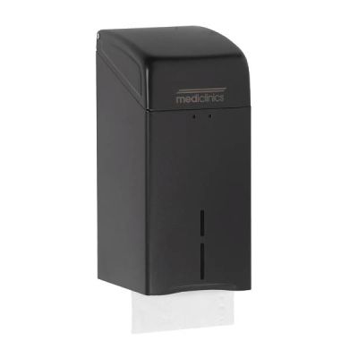 Folder tissue paper dispenser, 400 sheet, steel, black epoxy