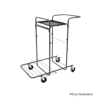 Trolley M2 with traditional sack frame, basket, buckets 2x6L