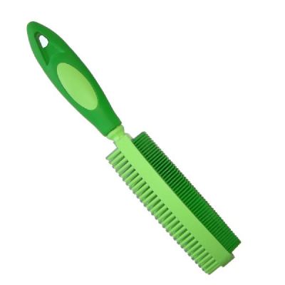 Rubber hand brush  25 cm, green