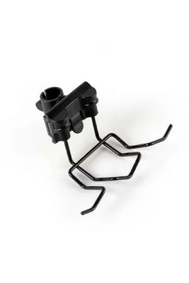 Toolflex One Dustpan and broom holder, black for 22mm tube