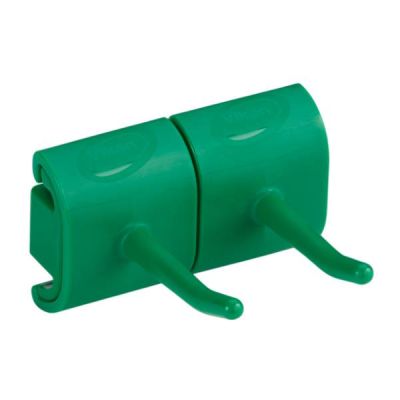 Vikan sienas turētājs - dubultais āķis, 82mm, zaļš