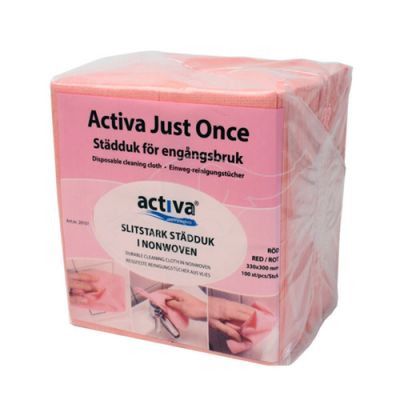 Activa Just Once cloth red 33x33cm 100-pack